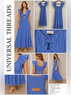 Universal Thread Women’s Flutter Sleeve Maxi Dress
